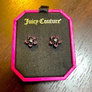One pair of Purple patina juicy Couture studs